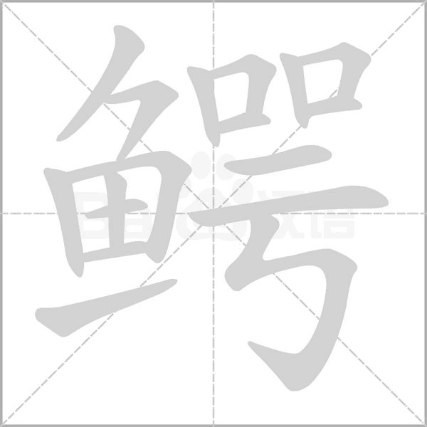 魚字旁加一個咢念什么字？《鱷》怎么讀？